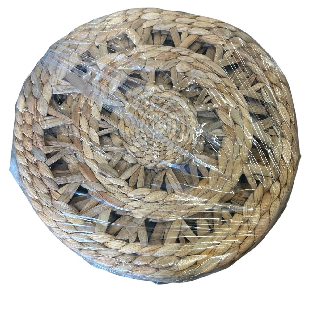 NWT 6 Placemats Round, Natural Wicker Placemat Heat Resistant Non-Slip 15" - Picture 2 of 6